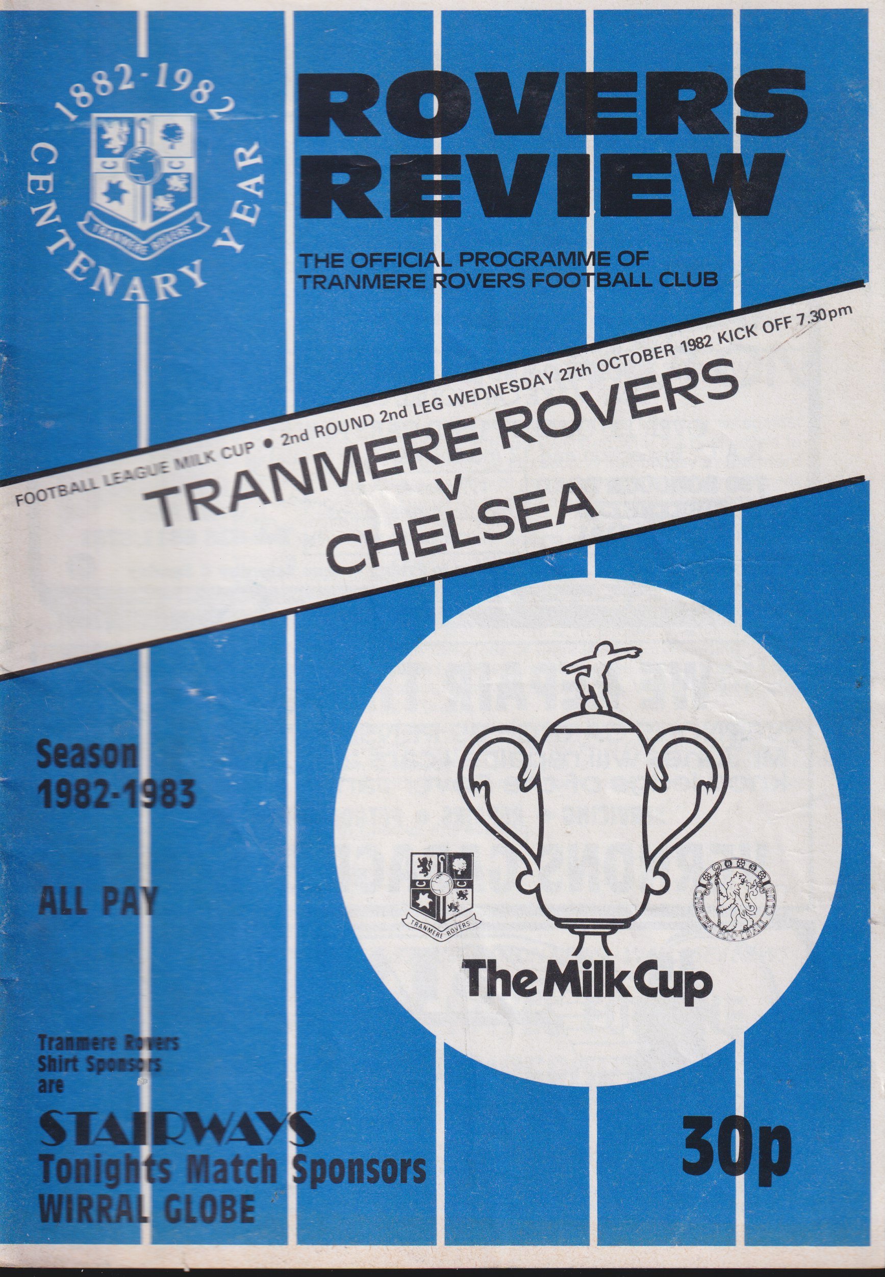 Tranmere Rovers v Chelsea match programme